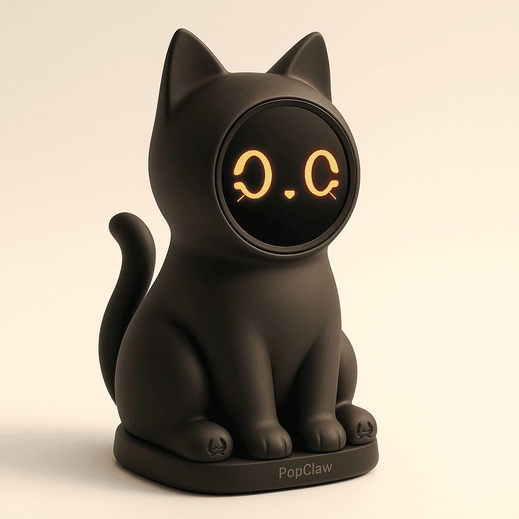 PopClaw cat style concept β sleek feline silhouette with pointed ears